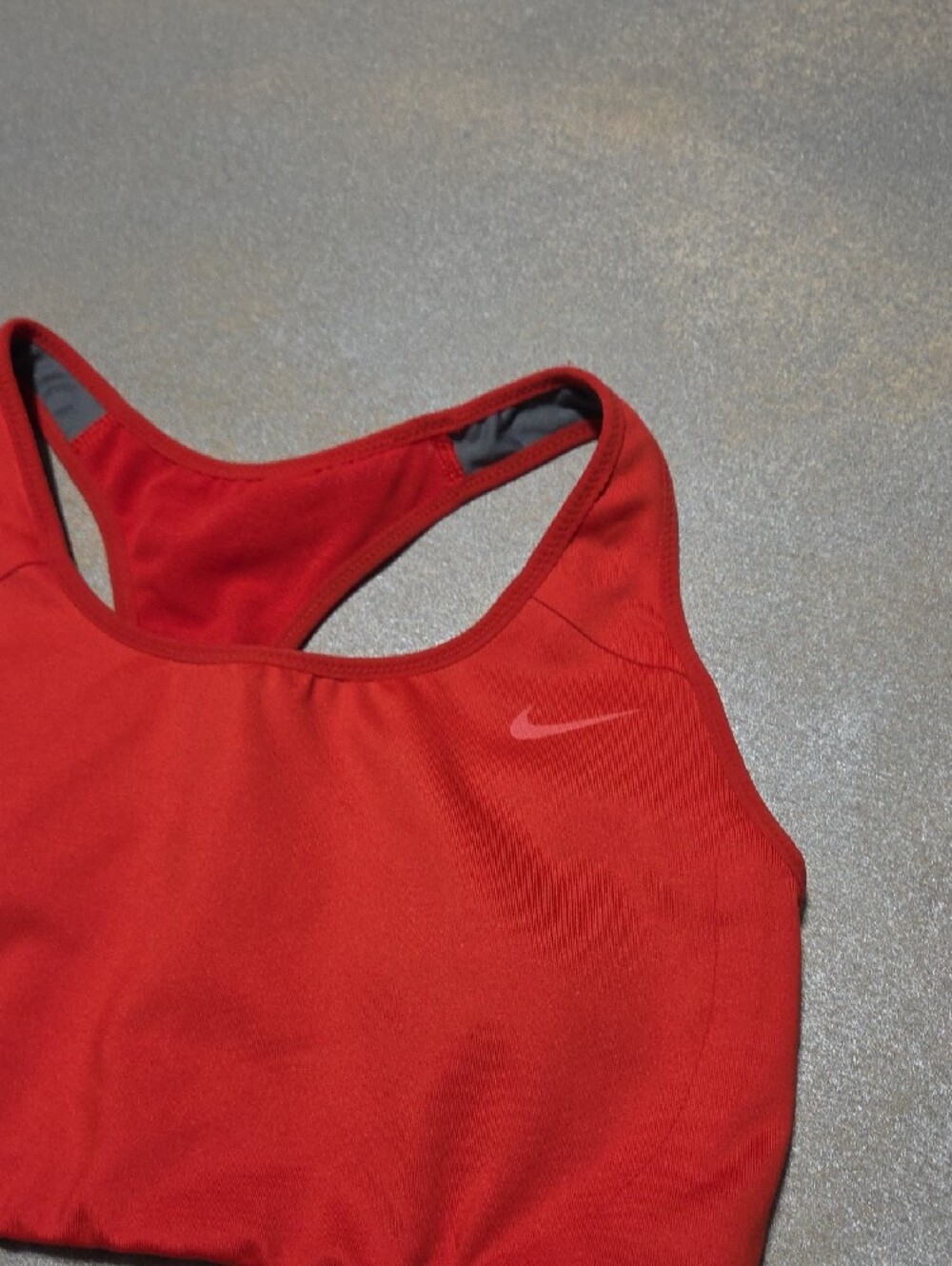 Nike Red Racerback Sports Bra with Subtle Swoosh - Picture 8 of 10